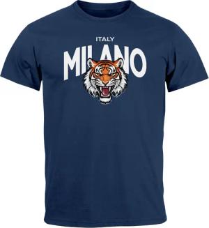 Neverless Print-Shirt Herren T-Shirt Tiger Frontprint