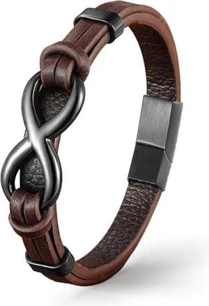 UNIQAL.de Lederarmband Unendlichkeit Leder Armband "INFINITY"