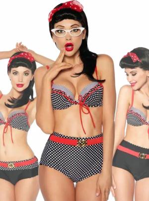 Samegame Push-Up-Bikini Rockabilly Wendebikini Vintage Push-Up
