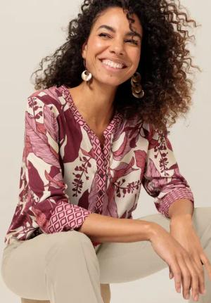 bianca Druckbluse ALENA mit modischem floralen