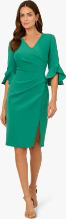 Adrianna Papell Cocktailkleid Scuba Faux Wrap