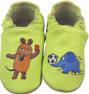 HOBEA-Germany Kitaschuhe Maus mit Elefant Fußball