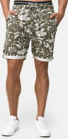 Indicode Chinoshorts Brayan mit Allover-Print, Leinenmix