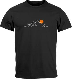 Neverless Print-Shirt Herren T-Shirt Frontprint Line-Art