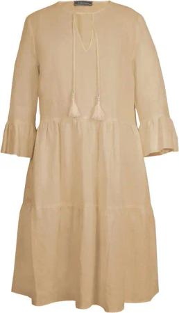 White Label Midikleid Leinen-Stufenkleid
