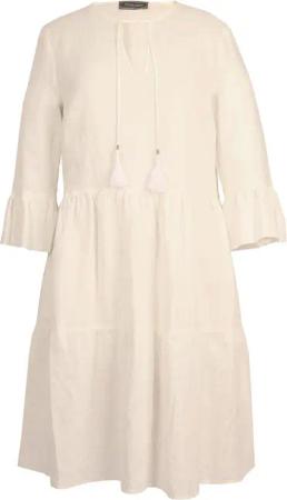 White Label Midikleid Leinen-Stufenkleid