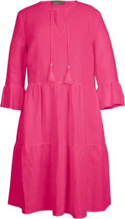 White Label Midikleid Leinen-Stufenkleid
