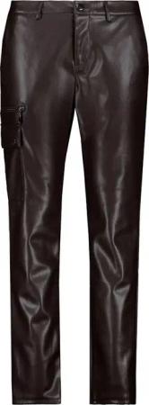 Monari 2-in-1-Hose Lederimitat-Hose espresso