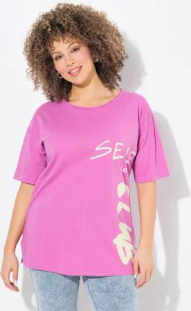 Ulla Popken T-Shirt T-Shirt Schriftdruck Oversized