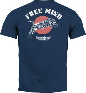 Neverless Print-Shirt Herren T-Shirt Backprint Tiger