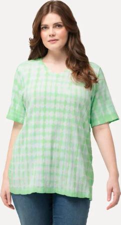 Ulla Popken T-Shirt T-Shirt Batikdruck Struktur