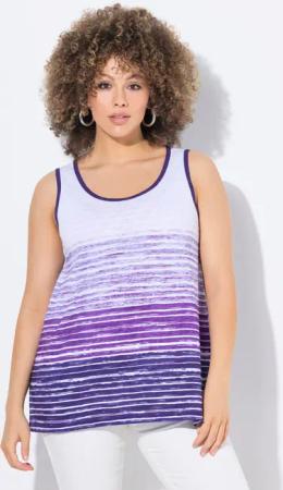 Ulla Popken Longtop Top Streifen-Verlauf A-Linie