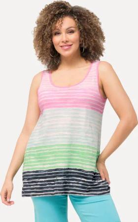 Ulla Popken Longtop Top Streifen-Verlauf A-Linie