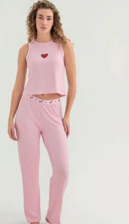 fashionshowcase Pyjama Damen Hausanzug 2-teiliges Schlafanzug