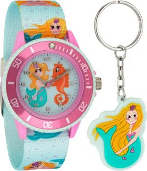Quarzuhr Kinderarmbanduhr Textilarmband Schlüsselanhänger, mit Schlüsselanhänger