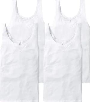Schiesser Unterhemd Cotton Essentials (2-St) mit Stickerei-Motiven