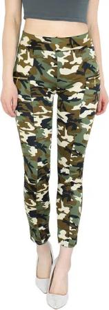 dy_mode Röhrenhose Damen Röhrenhose Treggings Camouflage