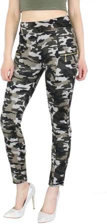 dy_mode Röhrenhose Damen Röhrenhose Treggings Camouflage