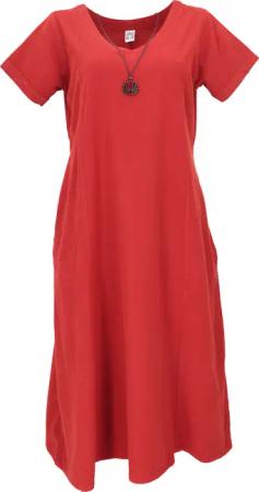 Guru-Shop Midikleid Weiches bequemes Baumwollkleid, Sommerkleid