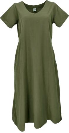 Guru-Shop Midikleid Weiches bequemes Baumwollkleid, Sommerkleid