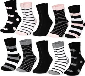 OCCULTO Basicsocken Damen Baumwollsocken 10er Pack