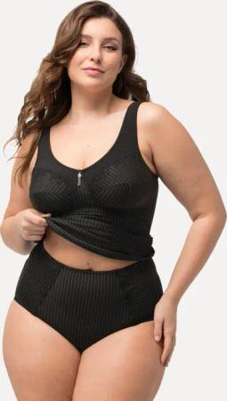 Ulla Popken Miederhose Shaping-Maxislip Nadelstreifen High