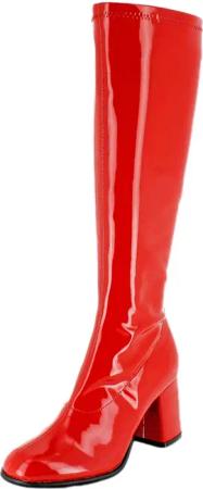 Das Kostümland Gogo Damen Retro Lackstiefel,