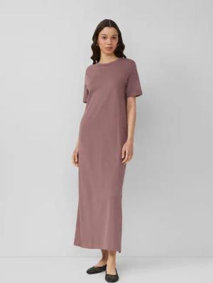 QS Maxikleid Langes Jerseykleid aus Baumwolle