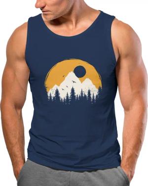 Neverless Tanktop Herren Tank-Top Outdoor Print