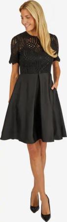 Kleo Cocktailkleid (1-tlg) elegant schimmernder Satinrock