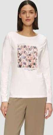 s.Oliver Langarmshirt Langarmshirt mit Frontprint und
