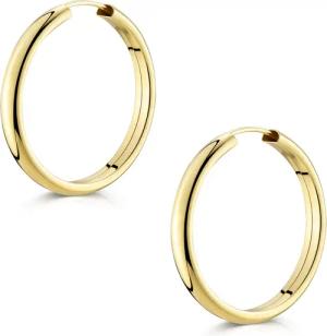 Materia Paar Creolen Damen Gold breit