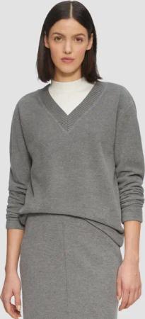 s.Oliver Sweatshirt Weiches Sweatshirt mit V-Ausschnitt