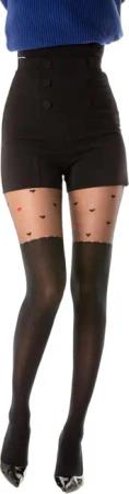 cofi1453 Feinstrumpfhose Damen Strumpfhose mit Muster