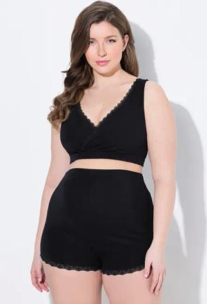 Ulla Popken Bustier Bellieva-Still-Bustier Spitzenkante Biobaumwolle