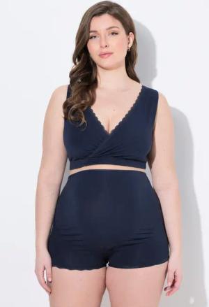 Ulla Popken Bustier Bellieva-Still-Bustier Spitzenkante Biobaumwolle