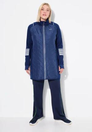 Ulla Popken Sweatjacke 2-in-1-Mantel Ärmel abnehmbar