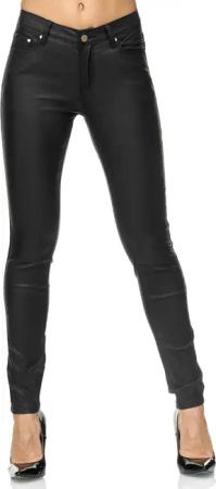 Elara Lederhose Elara Damen Hose Kunstleder