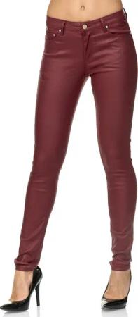 Elara Lederhose Elara Damen Hose Kunstleder