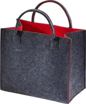Kobolo Einkaufsshopper Filztasche außen grau meliert