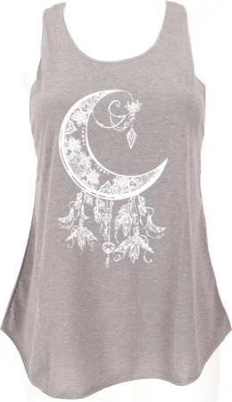 Guru-Shop T-Shirt Tanktop mit Ethnodruck, Mond