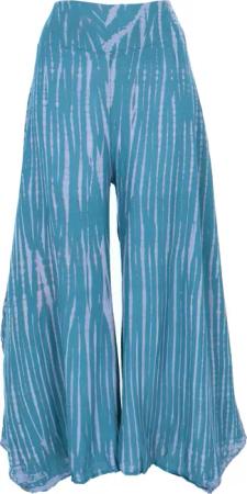 Guru-Shop Relaxhose Palazzohose, offene Boho Sommerhose,