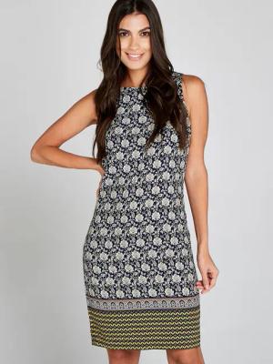 Apricot Minikleid Filigree Wallpaper Border Dress,