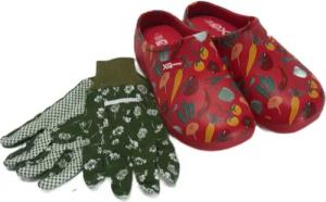 Steinnacher Bärbel Damen Gartenclogs Gemüse rot