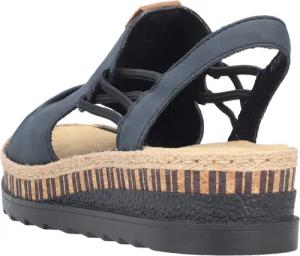 Rieker Sandalen Lederimitat Keilsandalette