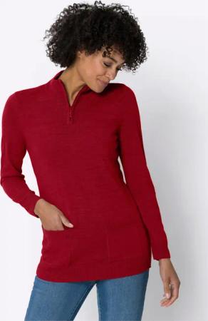 Sieh an! Strickpullover Stehkragenpullover