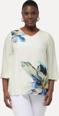 Ulla Popken Druckbluse Bluse Blüten Oversized