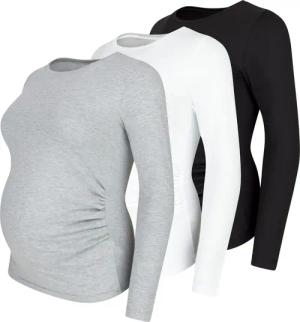 M.M.C. Umstandsshirt Langarm Basic Umstandsmode (3-tlg)
