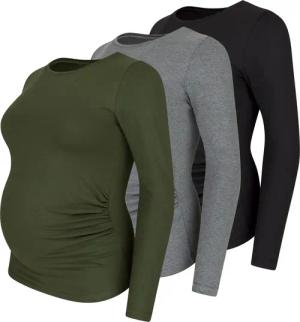 M.M.C. Umstandsshirt Langarm Basic Umstandsmode (3-tlg)