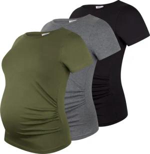 M.M.C. Umstandsshirt Basic Umstandsmode Kurzarm (3-tlg)